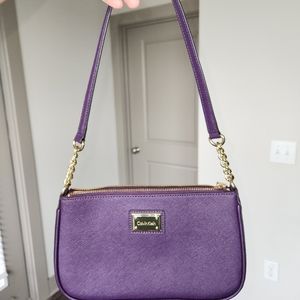 Calvin Klein Purple Small Shoulder Purse